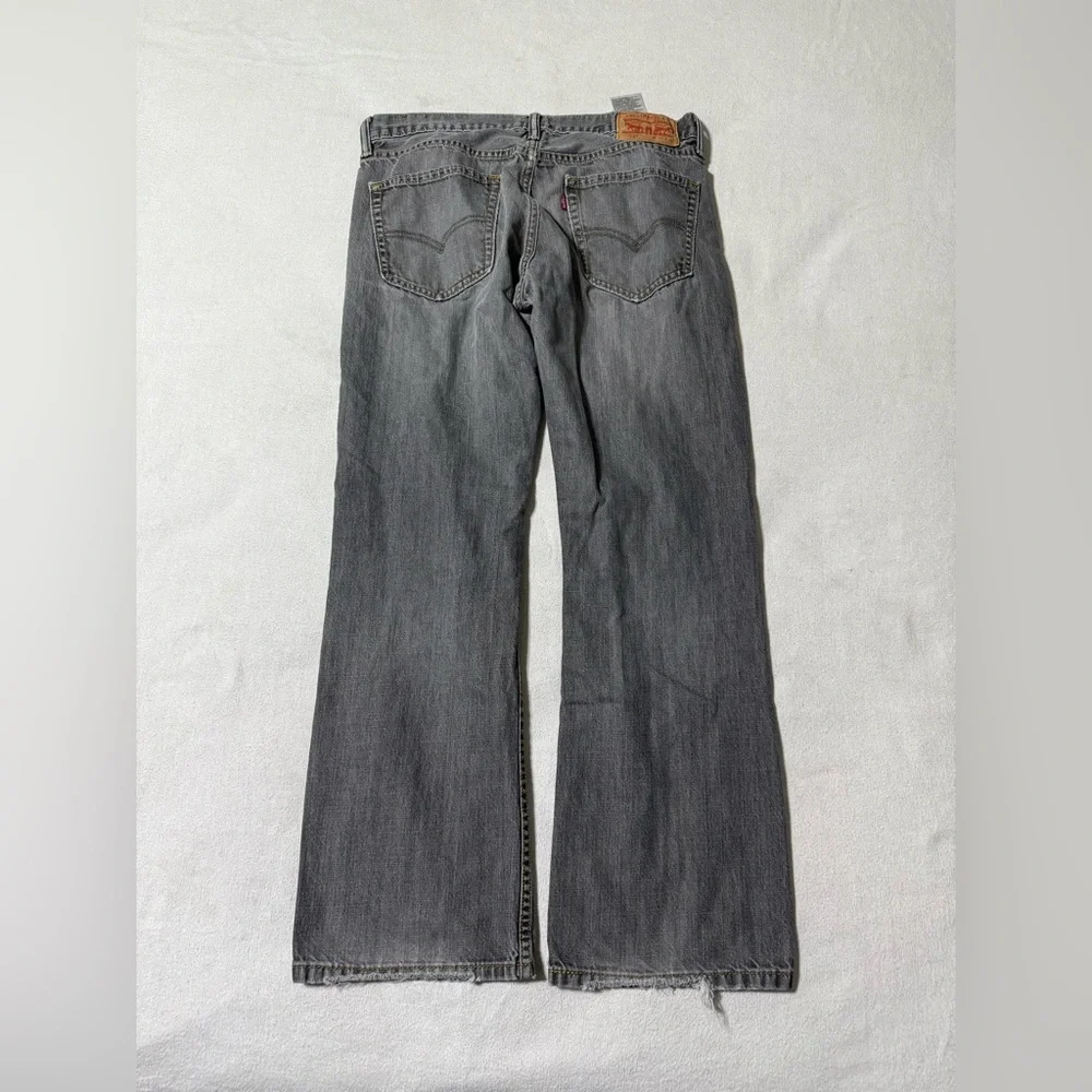 Levis 527 Jeans Mens 33x28‎ Gray Regular Bootcut Mid Rise